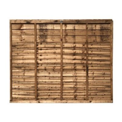 1.5m x 1.83m (5') Brown Treated Lap Fence Panel
