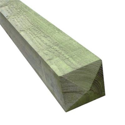 150x150x2400mm Green 4 Way Weather Treated Timber Post