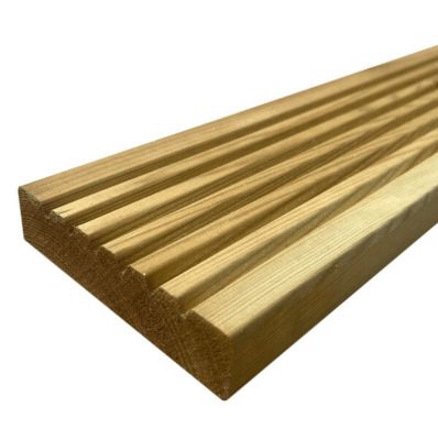 4.8m 32x125mm Oxford Castellated / Smooth Treated Decking