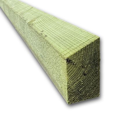 125 x 47 x 3000mm Green Wood Cant Rail