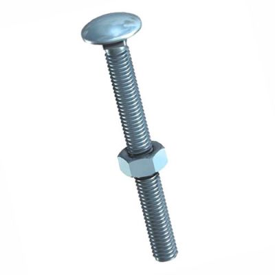 M8 x 80mm BZP Cup Square Bolts & Nuts