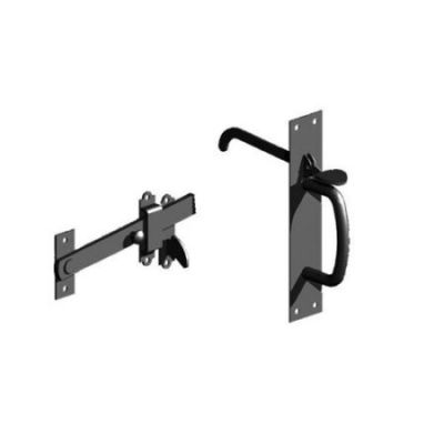 Black Heavy Suffolk Latches PRE-PACKED